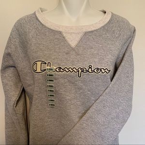 Champion Heathered Gray Fleece Sweatshirt